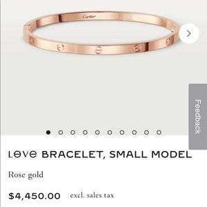 Cartier love Bracelet small model 16cm rose gold